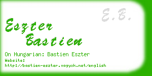 eszter bastien business card